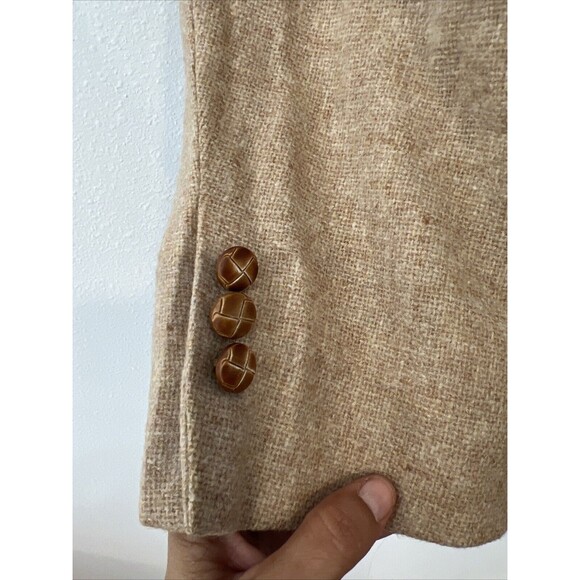 Vintage Derby of San Francisco Mens Sport Coat Blazer Jacket Tweed Tan Size‎ 44 - Picture 7 of 16